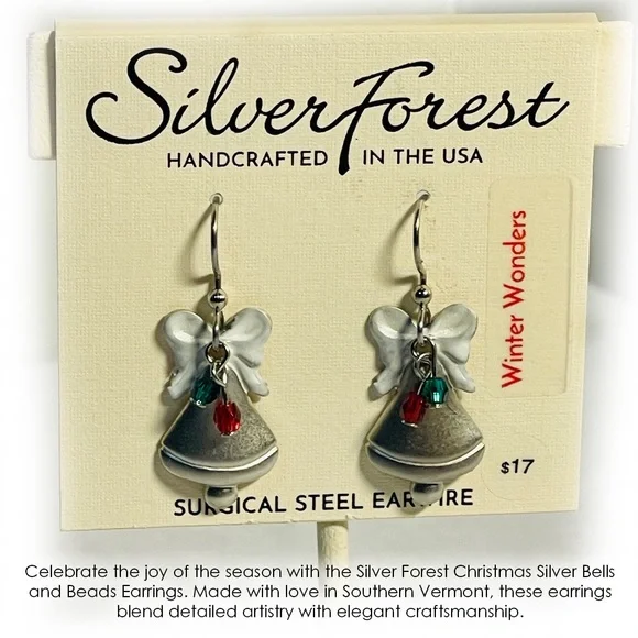 Silver Forest Christmas Silver Bells & Beads Style Number NE-2321 - Picture 2 of 11